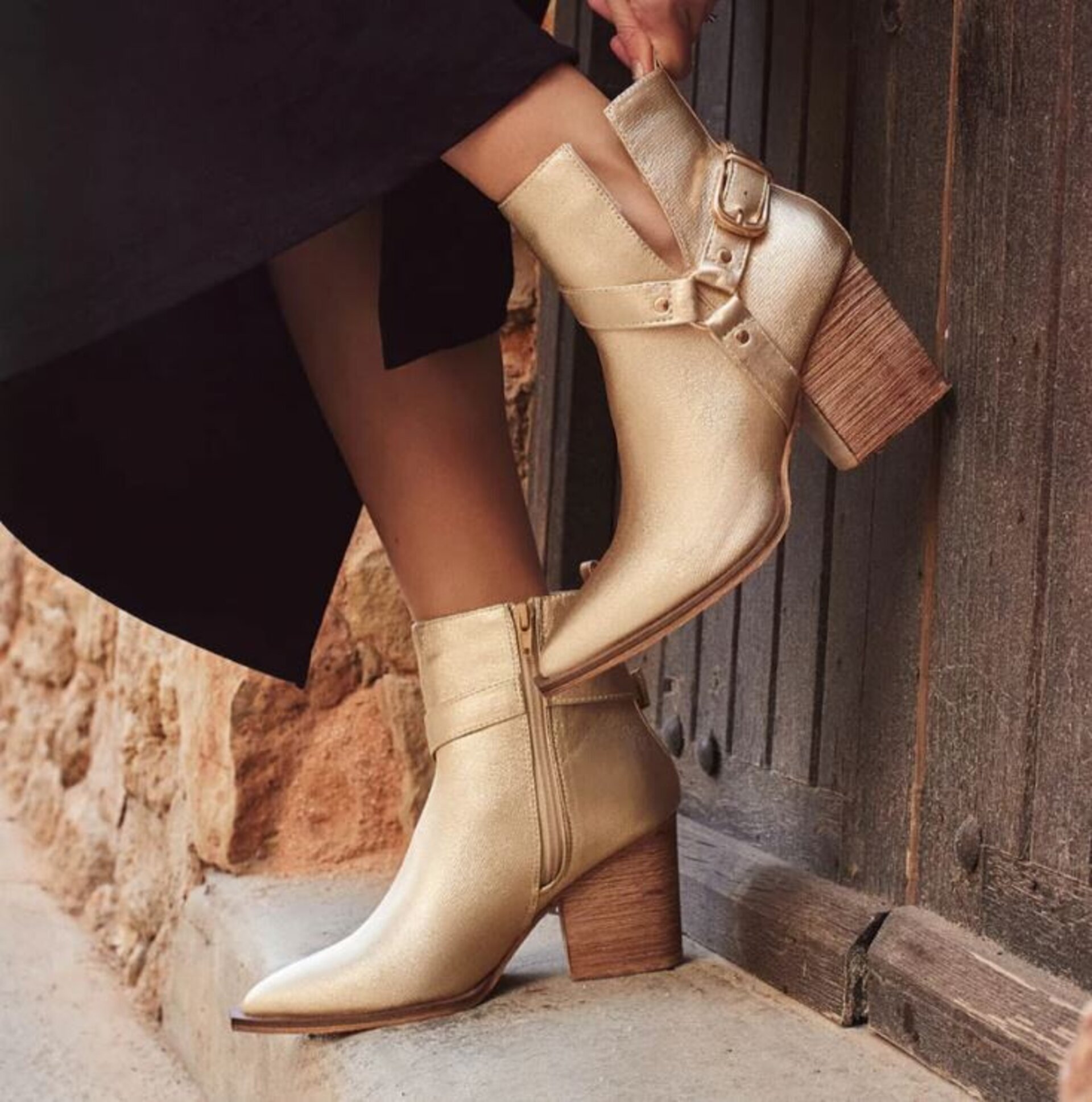 Botin mujer tacon ancho - 1