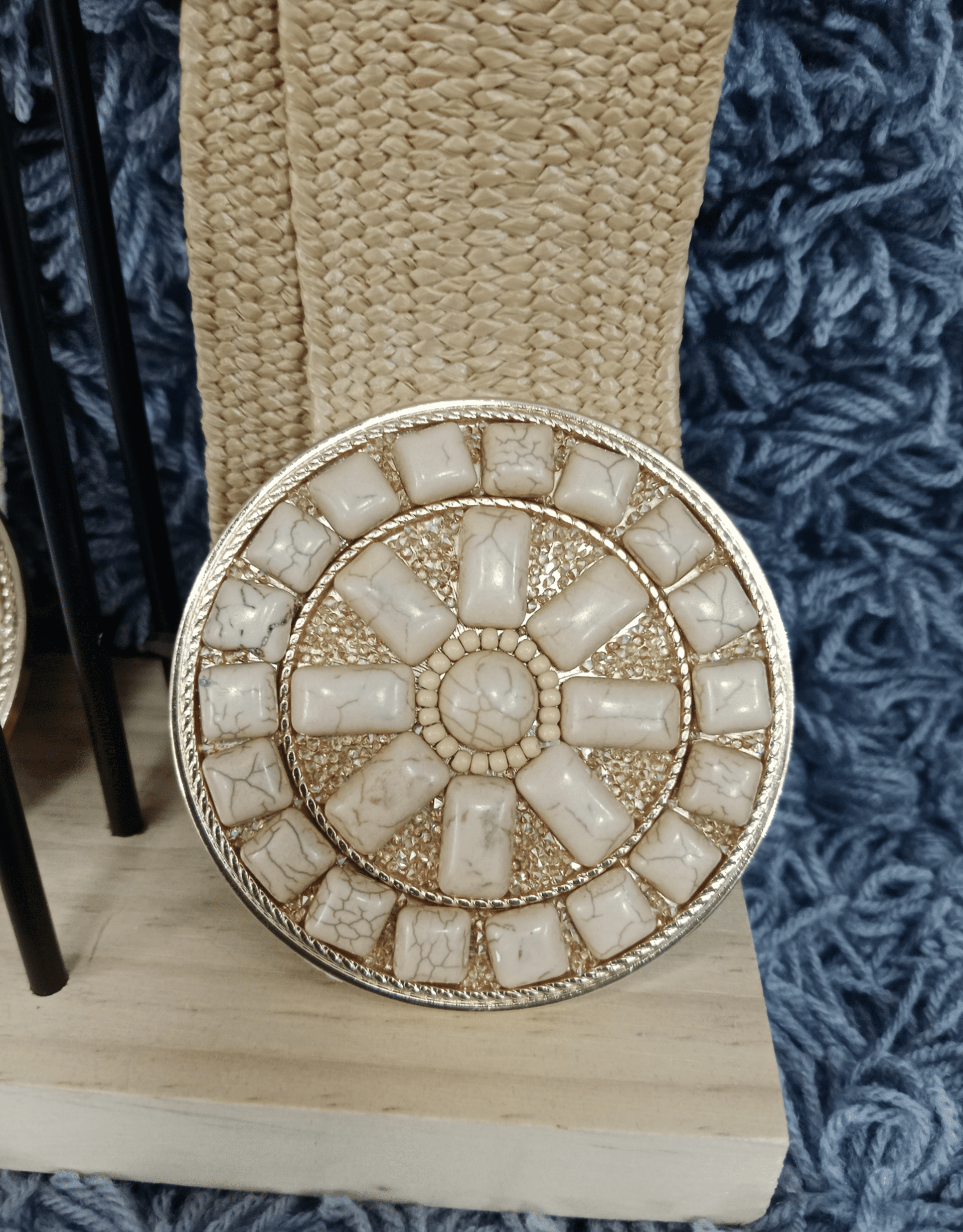 CINTURON ELASTICO DE RAFIA - 1