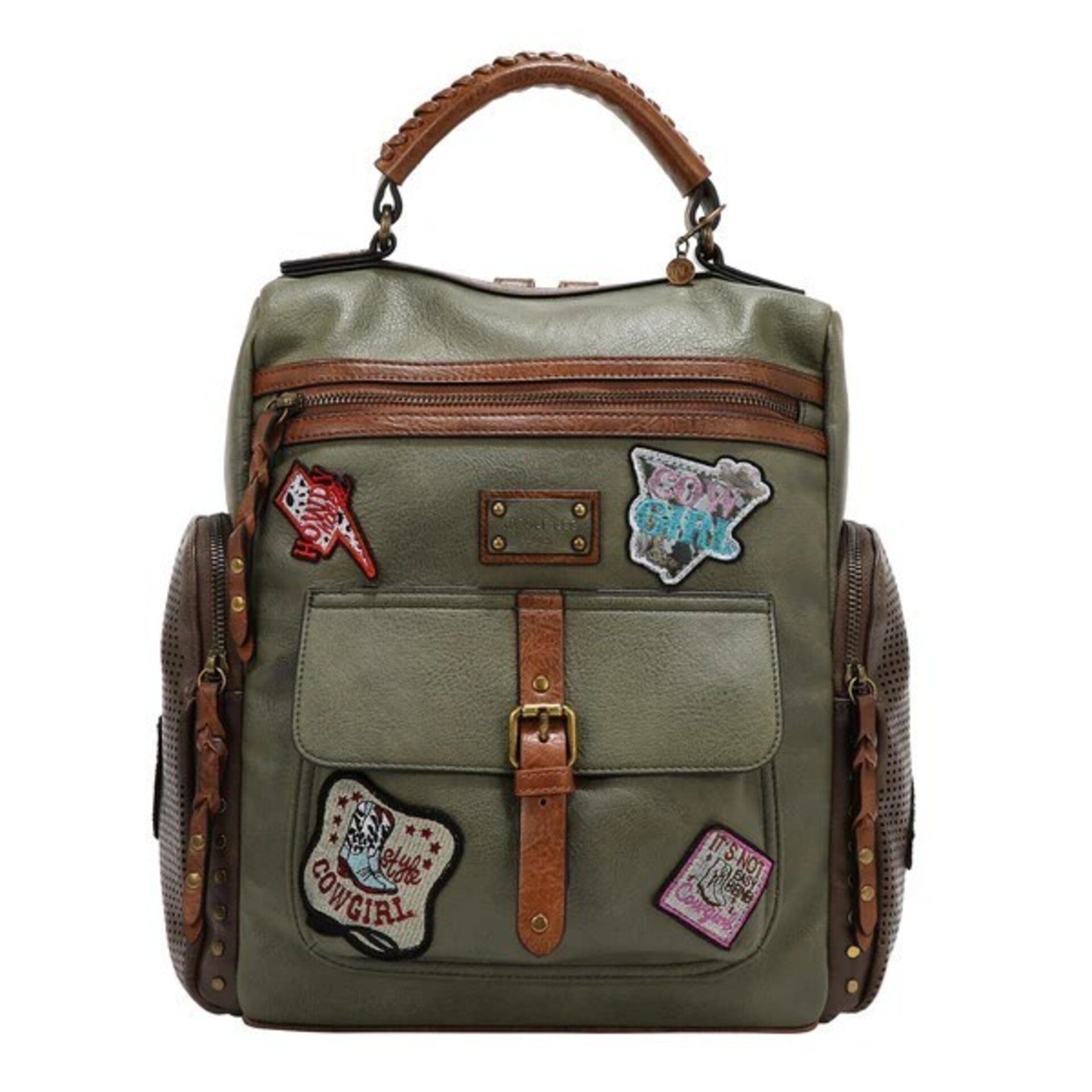 MOCHILA VINTAGE CON PARCHE - 1